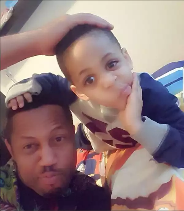 Mike Ezuruonye sends lovely message to his son as he turns a year older (Photos)